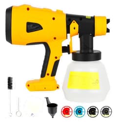 Jurliful Cordless Paint Sprayer Gun for DeWalt 20V Max Battery,Wireless Electric Sprayer Gun,Spray Paint Gun with 1000ml Large Container, Ideal for Cabinets, Fence, Walls, DIY Works（Battery Not Included）