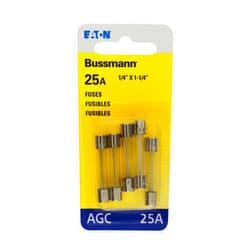 Bussmann BP/AGC-25 25 Amp Fast Acting Glass Tube Fuse