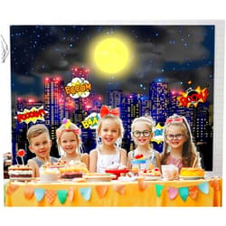 OTEHOO City Anime Photography Background Backdrop for Boy Birthday Party Children Party Supplies 7FTx5FT(210CMx150CM)