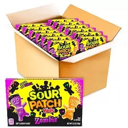 SOUR PATCH KIDS Zombie Orange & Purple Soft & Chewy Halloween Candy, 12 - 3.5 oz Trick or Treat Boxes