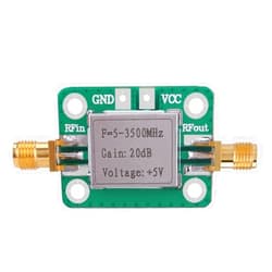 Hyuduo Ham Radio Module, RF Amplifier LNA 5-3500MHz 20dB Gain Broadband Low Noise Filter Module with Shielding Shell, Amplifiers