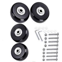MIDOGAT Set of 4 Luggage Suitcase Replacement Wheels Axles Repair Kit PU Bearing Wheels Silent (50 * 18)