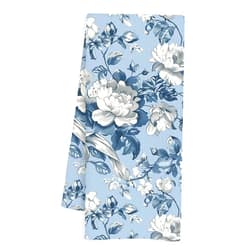 INDAJEDN Vintage Blue and White Floral Kitchen Towels, French Country Decor, Retro Floral Hand Towels for Bathroom, Blue Floral Dish Towels Tea Towels for Kitchen, 16x24 Inch