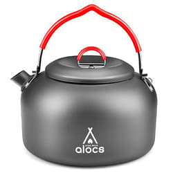 Alocs 1.4L Kettle Teapot, Portable Camping Coffee Pot, Hard-Anodized Aluminum Camping Kettle, Compact Tea Kettle for Stove Top, Outdoor, Hiking, Camping, Picnic and Traveling.