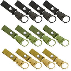 Yetene Water Bottle Clip, Water Bottle Holder for Backpack Belt Hiking, Clip for Bottle Hanger Hanging Buckle Nylon Plastic Outdoor Camping Traveling Mountaineering, 3 Colors (12 Pieces)