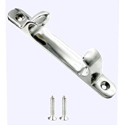 NRC&XRC 4/5/6inch Boat Cleat Line Straight Bow Chock Silver Marine Stainless Steel 316 Boat Dock Cleat Chock Accessories Straight Cable Guide,Free fastener