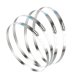 NEBURORA 6 Inch Hose Clamp Adjustable 304 Stainless Steel Duct Clamp 4 Pack Worm Gear Clamps 5.6