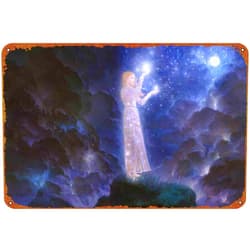 KIVYYB Moonwish Tin Sign Retro Metal Poster Art Wall Home Decor 8x12 Inches