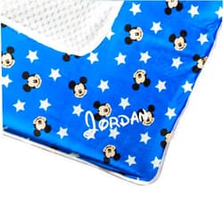 Disney Baby Mickey Mouse BabyBlanket Blue Reversible Blanket Baby Keepsake Crib Blanket with Custom Name