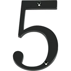HILLMAN Distinctions Distinctions 843145 Black Flush-Mount 4-Inch House Number 5