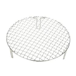 uxcell 9 Inch Round Cooking Rack, Stainless Steel Canning Racks with Legs, Barbecue Mesh Grill for Baking Cooling Steaming Cookware
