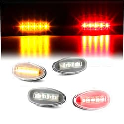 OHGGYQO 4pcs Signal Light Left Right Side Dually Clear Fender Marker Lights 16530179 15793902 -GMD99-SL-C