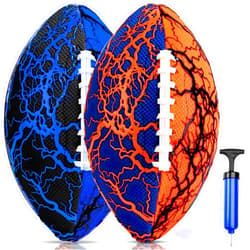 Jasonwell Pool Beach Water Football - 2 Pack Waterproof Football Strong Grip Fun Water Toys Games for Swimming Pool Beach Lake Park Backyard Outdoor Play for Kids Children Teens Adults Family