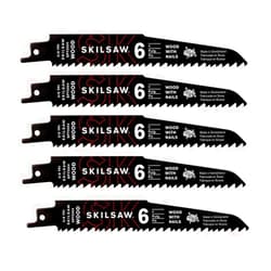 SKILSAW SPT2004-05 6'' 5-8 TPI Reciprocating Saw Blade for Wood with Nails - 5 Pack