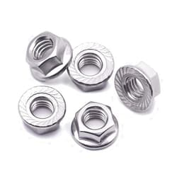 EASTLO M8-1.25 (25 pcs) Serrated Flange Hex Nuts, Hexagon Flange Nuts 304 Stainless Steel 18-8, Bright Finish, Full Thread, DIN6923