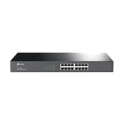 TP-Link TL-SG1016 | 16 Port Gigabit Ethernet Switch | Plug & Play | Sturdy Metal, Shielded Ports, Rackmount, Fanless, Black | 3 Year Manufacturer Warranty | Unmanaged