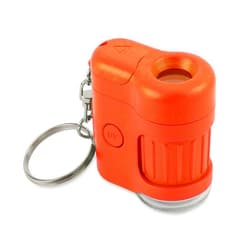 Carson MicroMini 20x Pocket Microscope, UV and LED Flashlight, Orange (MM-280O)