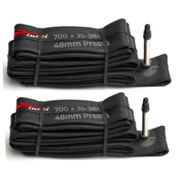 Fincci Bike Inner Tube 700x35c / 32c / 38c - Presta Valve Inner Tubes 48mm for Cycle Bicycle Bike Tire - Pack of 2