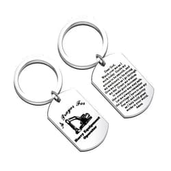 BNQL Excavator Keychain Excavator Gifts For Digger Drivers a Prayer For Heavy Equipment Operator Keychain Construction Keychains