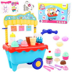 Gifts2U Ice Cream Cart Toys for Kids,45 Pcs Ice Cream Play Set,Pretend Play Store with Storage Trolley,Food Toys,Play Ice Cream Shop Toy,Gift for Boys Girls 3 4 5 6 Years Old
