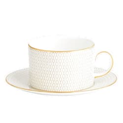 Wedgwood Gio Gold Teacup & Saucer Set
