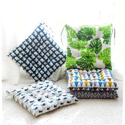 TOPBESTOR Square Chair Seat Cushion with Ties Solid Thicked Sponge Bar Stool Kitchen Indoor Chair Pads Throw Pillow for Dining Chairs, Floor, Couch, Sofa