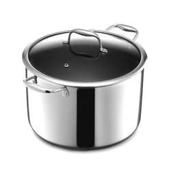 HexClad Hybrid Nonstick 10-Quart Stockpot with Tempered Glass Lid, Dishwasher Safe, Induction Ready, Compatible with All Cooktops