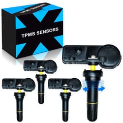 YZHIDIANF Pre-Programed TPMS Sensors for:-Dodge Journey Challenger Charger Grand Caravan, for:-Jeep Wrangler Grand Cherokee, for:-Ram 1500 2500, Tire Pressure Sensor 56029398AB 68241067AB 433MHz (4)