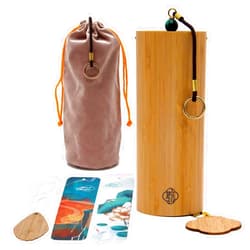 Mowind Meditation Chimes Bamboo Wind Chimes Chakra Chord Wind Bell Windchime for Home Decoration Relaxation Gift Heart Chakra Fm Chord