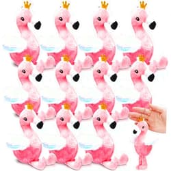 VercanMonth 12 Pcs 6 Inch Mini Stuffed Flamingo Plush Bulk for Girl Flamingo Birthday Party Favors Flamingo Keychains Cute Pink Flamingo Stuffed Animal Toy Small Flamingo Ornament for Backpack Bag