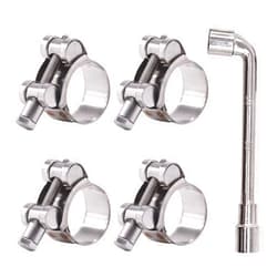 Glarks 4Pcs 29-31mm T-Bolt Hose Clamps 304 Stainless Steel Heavy Duty Ear Clamp Tube Clamp Adjustable Pipe Clamps for 1.1''-1.2'' Dia Range Hose (29-31MM)