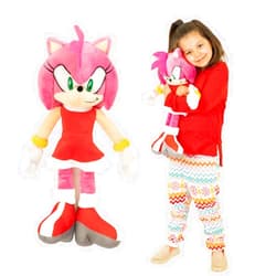 Franco Super Soft Plush Anime Cuddle Pillow Buddy, 1 Count (Pack of 1), Sonic The Hedgehog Amy Rose