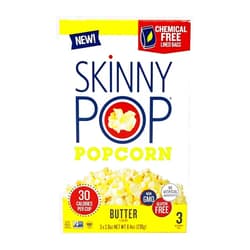 SkinnyPop Butter Popcorn, 2.8 Oz, 3 Ct