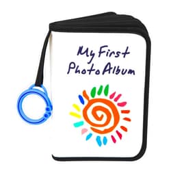 Niselity Baby's My First Family Album Holds 21 4x6 Photos, Baby Sun Photo Album Soft Cloth Family Book,My First Photo Book for Baby or Toddlers,Cute Book Gift for Babies Shower Newborns Family Photos（Black）