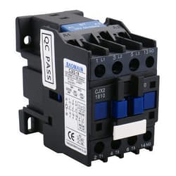 Baomain AC Contactor CJX2-1810 24V 50/60 Hz Coil 3 Phase 660V 18A, Contactor Switch Auxiliary 1NO, Universal Circuit Control,DIN Rail Mount