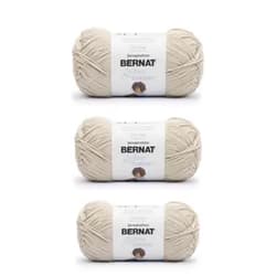 Bernat Softee Cotton Feather Gray Yarn - 3 Pack of 120g/4.25oz - Nylon - 3 DK (Light) - 254 Yards - Knitting/Crochet Feather Gray 3 Pack