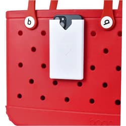 Angilifan Phone Holder Charm Accessory Compatible with Bogg Bags, Leaving Your Phone and Wallet Free and Within Reach on Your Handheld Beach Bag（White-for Bogg）
