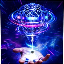Flystars Flying Bouncing Toys, Next-Gen Pro 2025 Cosmic Globe Flying Orb Ball Motion-Control Hover Spinner with 3D Flips, Cool Birthday Toy for Kids 6+ Boys Girls Teens (Blue-L)