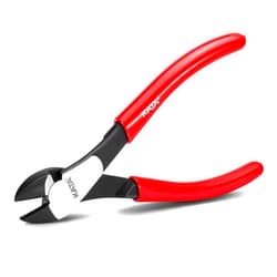 KATA 7-Inch High Leverage Diagonal Cutting Pliers, Heavy Duty Wire Cutters with Comfortable Grip, Angled Head and Sharp Edge, Diagonal Side Cutters Flush Cut for Cutting Metal Wires