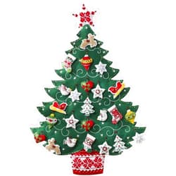Bucilla Felt Applique Advent Calendar Kit, 17 by 24-Inch, Nordic Tree