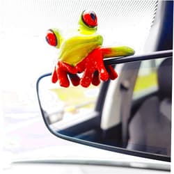 Motaney Frog Car Accessories Rear View Mirror Hanging Accessories, Car Dashboard Center Console Ornament Computer Display Screen Decoration, Cute Car Decor Office Desktop Decor