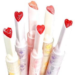XJKLBYQ Lip Gloss 6Pcs/Set Heart-shaped Jelly Lipstick Moisturizing Nourishing Lipgloss 6 Color Long Lasting Non-stick Glossy Lip Balm Makeup for Women, Lip Gloss for Women