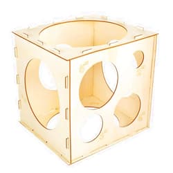 Pllieay 9 Sizes Collapsible Wood Balloon Sizer Cube Box for Balloon Decorations, Balloon Arches, Balloon Columns (2-10 Inch)