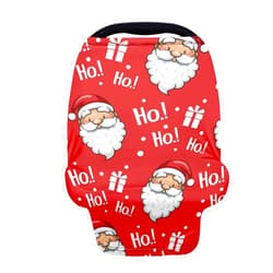 Belidome Christmas Nursing Scarf Breastfeeding Cover with Hoho Santa Claus- Baby Car Seat Covers, Infant- Soft Comfy Multifunction