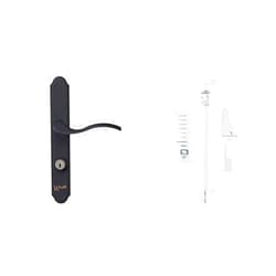 Wright Products - Serenade Mortise Keyed Lever Mount Latch with Deadbolt for Screen and Storm Doors, Matte Black & V150WH Heavy Duty Pneumatic Screen and Storm Door Closer White
