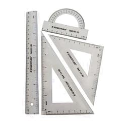Staedtler Ruler Combo 4 Pieces Drawing Set (Clear)