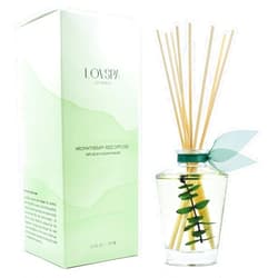 LOVSPA Cleanse Eucalyptus Sage Reed Diffuser Oil and Sticks Gift Set with Real Eucalyptus Leaves – Eucalyptus, Sage, Peppermint, Thyme, Bergamot and Lime Essential Oils
