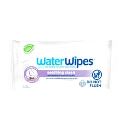 WaterWipes Plastic-Free Soothing Clean 99% Water Based Botanical Baby Wipes, Unscented & Hypoallergenic for Sensitive Skin, 1 Resealable Packs (60 Wipes)