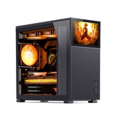 JONSBO D41 MESH SC Black ATX Computer Case with Screen, ATX PC Case Mid Tower/Support RTX 4090(335-400mm) GPU 360/280AIO,Power ATX/SFX: 100mm-220mm Multiple Tool-Free Design,Black