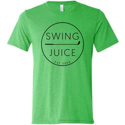 SwingJuice Golf T-Shirt Retro Crew Neck Short Sleeve Funny Golf Shirt for Men and Women
